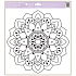 Szablon do malowania farbami na szkle Mandala romb 30 x 33,5 cm