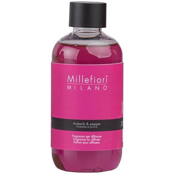 Millefiori Milano Natural Rhubarb & Pepper - Rebarbora & pepř Náplň difuzéru pro vonná stébla 250 ml