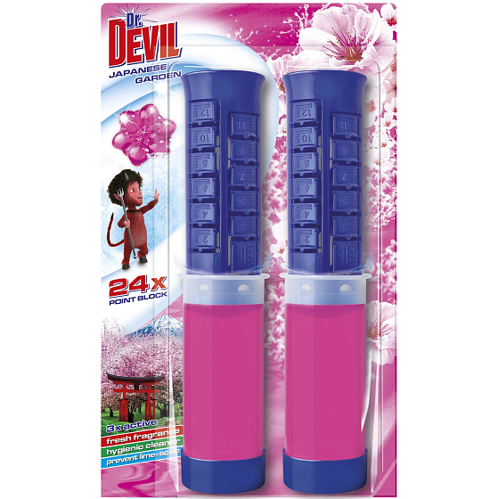 Dr. Devil Japońska Ogród 3w1 Punkt Blok WC blok duopack 2 x 75 ml