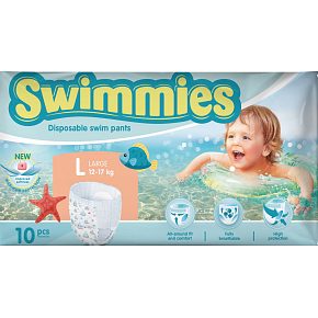 Swimmies pieluchy do wody 12-17 kg, 10 sztuk