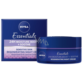 Nivea Essentials zklidňující noční krém pro citlivou pleť 50 ml Nivea Essentials zklidňující noční krém pro citlivou pleť 50 ml