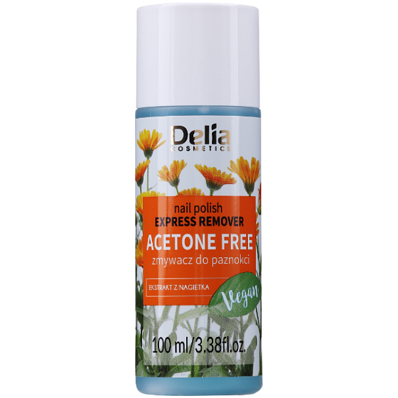 Delia Cosmetics Acetone Free zmywacz do paznokci bezacetonowy 100 ml