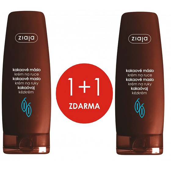 Ziaja Kakaové máslo krém na ruce 80 ml + Kakaové máslo krém na ruce 80 ml, duopack