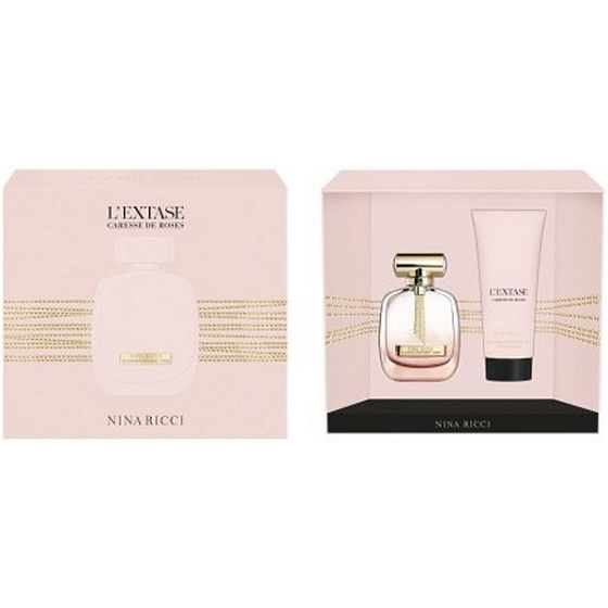 Nina Ricci L Extase Caresse de Roses Eau de Parfum Légére parfémovaná voda pro ženy 80 ml + tělové mléko 200 ml, dárková sada