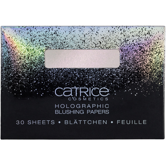 Catrice Dazzle Bomb papírová tvářenka Holographic C01 Champagne Shower 30 kusů