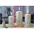 Lima Starlight svíčka bílá zlaté hvězdy válec 70 x 150 mm 1 kus
