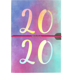 Albi Diář 2020 týdenní metalický Duhový 19 x 13 x 0,7 cm