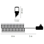 Emos Osvětlení vánoční 8 m, 80 LED + 5 m přívodní kabel 3,6W 230V studená bílá