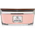 WoodWick Pressed Blooms & Patchouli - Drcené květy a pačuli vonná svíčka s dřevěným širokým knotem a víčkem sklo loď 453 g