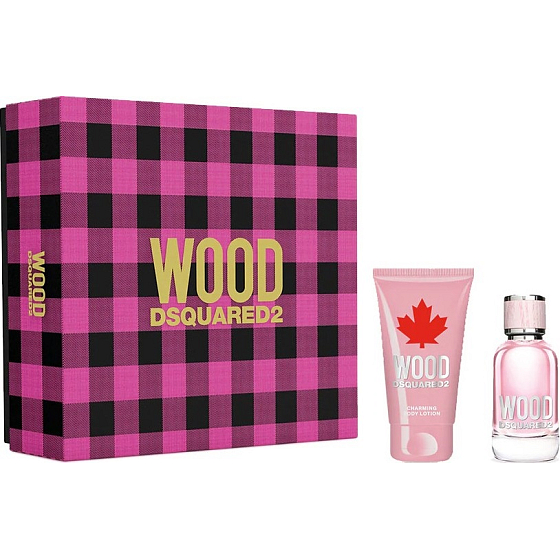Dsquared2 Wood for Her toaletní voda 30 ml + tělové mléko 50 ml, dárková sada pro ženy