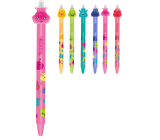 Colorino Gumowalne Pióro Jelly Heads Różowe, Niebieski Wkład 0,5 mm
