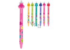 Colorino Gumowalne Pióro Jelly Heads Różowe, Niebieski Wkład 0,5 mm