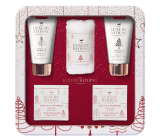 Grace Cole Dzikie figi & Żurawina żel pod prysznic 75 ml + krem do ciała 75 ml + kule do kąpieli 80 g + sól do kąpieli 100 g + ręcznik flanelowy + metalowe pudełko, zestaw kosmetyków dla kobiet