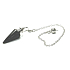 Obsidian wahadło naturalny kamień 3,5 cm + łańcuszek z kulką 18 cm, kamień ochrony