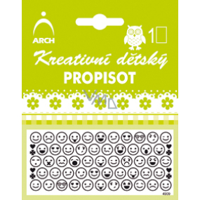 Arkusz Kreatywnych Dziecięcych Stempelków Uśmiechów Czarnych 10 x 12,5 cm Arkusz Kreatywnych Dziecięcych Stempelków Uśmiechów Czarnych 10 x 12,5 cm