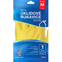 BALhome rękawice do sprzątania z lateksu, żółte, rozmiar M