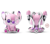 Charm Sterlingové stříbro 925 Disney Lilo a Stitch anděl s motivem Stitch, korálek na náramek film