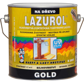 Lazurol Gold S1037 silnovrstvá lazura na dřevo T023 teak, 2,5 l Lazurol Gold S1037 silnovrstvá lazura na dřevo T023 teak, 2,5 l