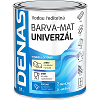 DENAS UNIVERZÁL-MAT farba nawierzchniowa do drewna, metalu i betonu, 0815 czerwony, 700 g