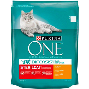Purina One Sterilcat granule dla kotów z kurczakiem i pszenicą, 800 g