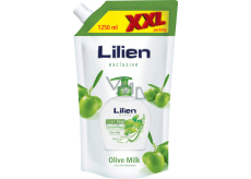 Lilien Olive Milk tekuté mýdlo, náhradní náplň, XXL balení, 1250 ml