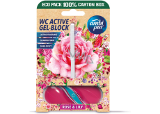 Ambi Pur WC Active gel-blok róża & lilie 45 g