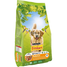 Purina Friskies Vitalita Balance s rýží, kuřecím masem a mrkví pro dospělé psy 15 kg