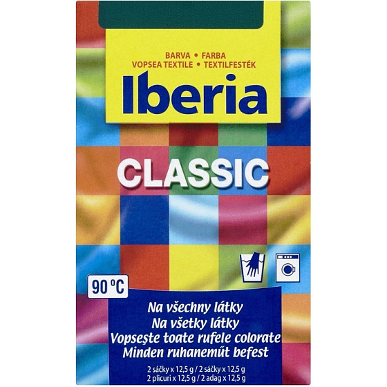 Iberia Classic Barva na textil tmavě zelená 2 x 12,5 g