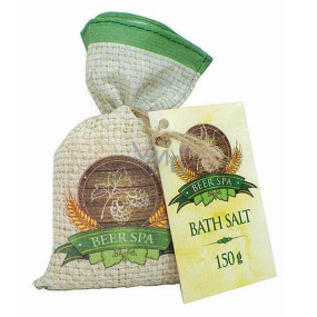 Bohemia Gifts Beer Spa Pivní sůl do koupele pro stimulaci a uvolnění napětí v plátěném sáčku 150 g