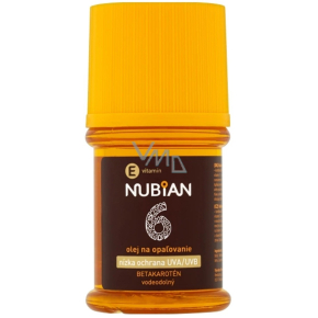 Nubian OF6 Brtakaroten voděodolný olej na opalování 60 ml