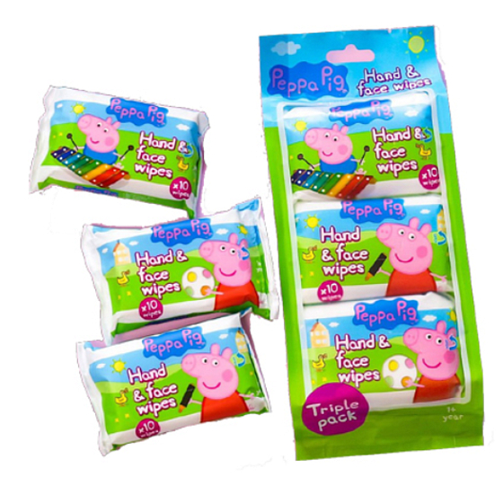 Peppa Pig - Świnka Peppa chusteczki nawilżane 3 x 10 sztuk