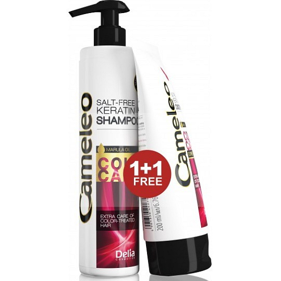 Delia Cosmetics Cameleo BB Keratinový šampon pro barvené a melírované vlasy 250 ml + kondicionér 200 ml, duopack