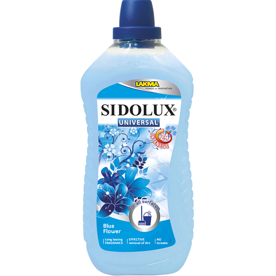 Sidolux Universal Soda Modré květy mycí prostředek na všechny omyvatelné povrchy a podlahy s unikátním složením Soda Power 1 l
