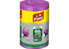 Fino Color Worki na śmieci z uchwytami fioletowy, 13 µ, 60 litrów 59 x 72 cm, 60 sztuk