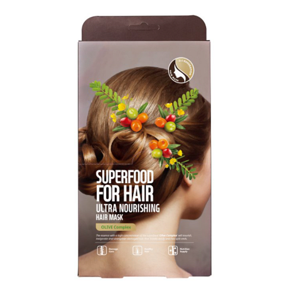 Farmskin Superfood For Hair Oliva textilní maska na vlasy 3 kusy