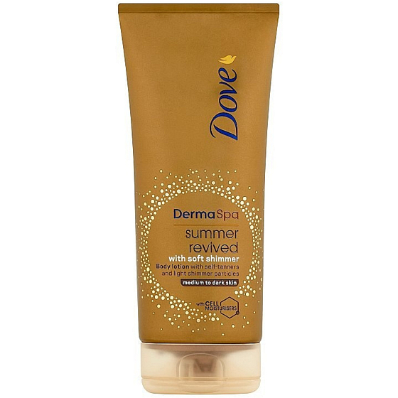 Dove Derma Spa Summer Revived samoopalovací tónovací tělové mléko s přírodními oleji 200 ml