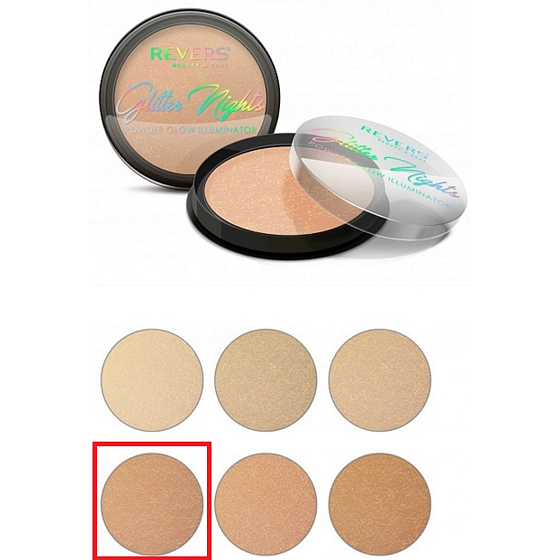 Revers Glitter Nights rozjasňující pudr č.04 12 g