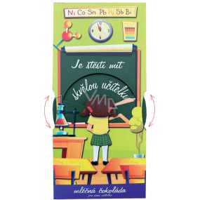 Bohemia Gifts Interaktywna czekolada dla pani nauczycielki Jest szczęście mieć świetną nauczycielkę - Dajka 100 g