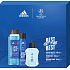 Adidas UEFA Champions League Best of The Best toaletní voda 100 ml + sprchový gel 250 ml + deodorant sprej 150 ml, dárková sada pro muže