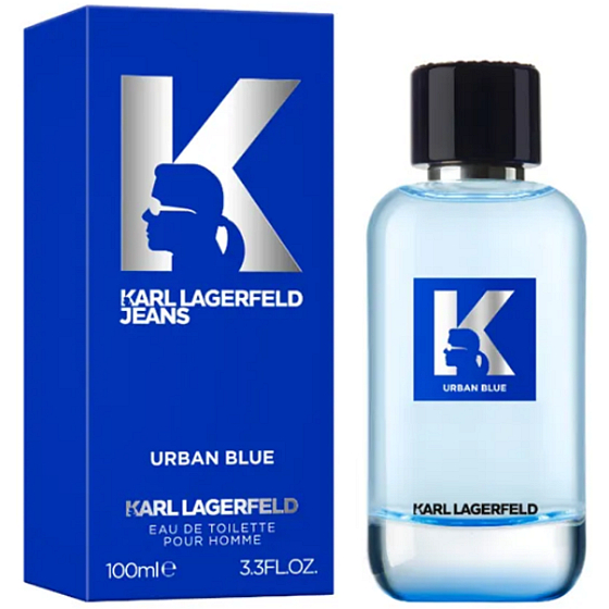 Karl Lagerfeld Jeans Urban Blue toaletní voda pro muže, 100 ml. Moderní a svěží vůně inspirovaná městským stylem a ležérní elegancí.
