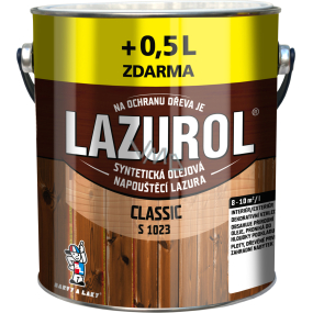 Lazurol Classic S1023 tenkovrstvá lazura na dřevo s obsahem olejů, 0022 palisandr, 2,5 + 0,5 l Lazurol Classic S1023 tenkovrstvá lazura na dřevo s obsahem olejů, 0022 palisandr, 2,5 + 0,5 l