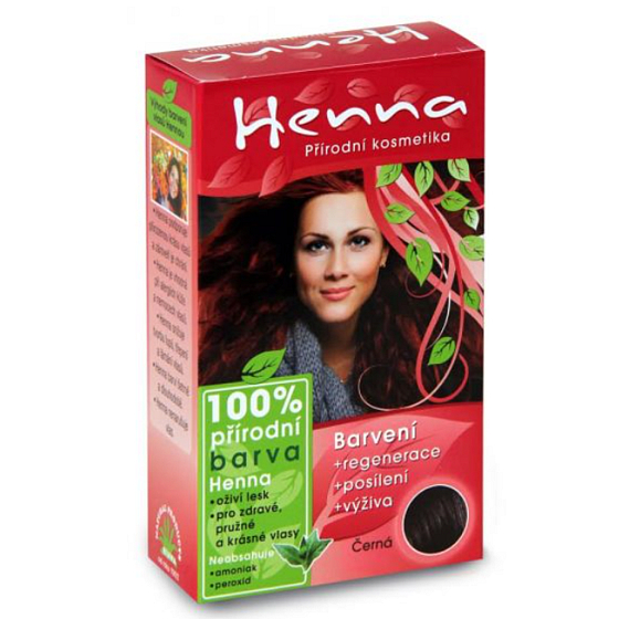 Henna Naturalna farba do włosów Czarna 122 proszek 33 g