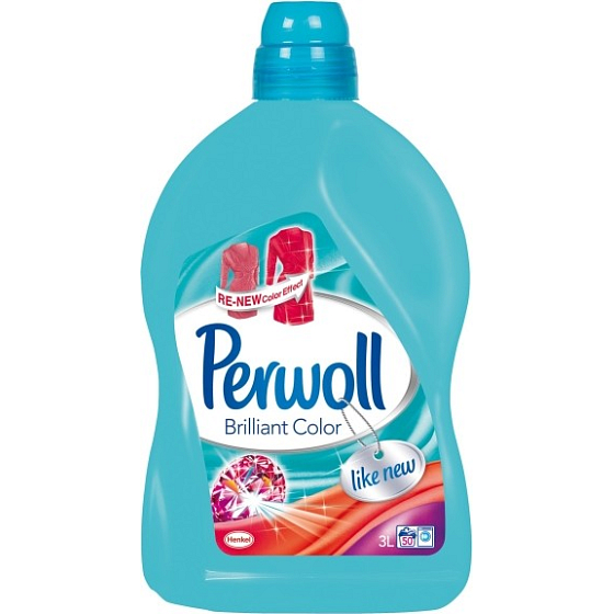 Perwoll Brilliant Color tekutý prací gel na barevné prádlo 3 l