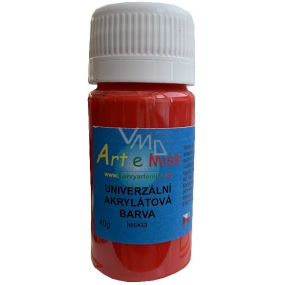 Art e Miss Uniwersalna farba akrylowa błyszcząca 52 czerwona 40 g