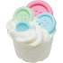 Bomb Cosmetics Barevné knoflíky - Button Me Up Máslový špalíček do koupele 50 g