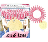 Invisibobble Original Lisa & Lena oryginalna gumka do włosów czarna z ciemnoróżowym paskiem 1 sztuka
