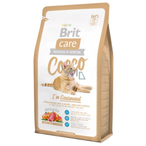 Brit Care Cat Kachní maso + losos superprémiové hypoalergenní kompletní krmivo pro vybíravé kočky 2,0 kg