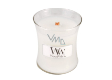 WoodWick Island Coconut - Kokosowa wyspa zapachowa świeczka z drewnianym knotem i wieczkiem szklanym mała 85 g