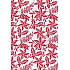 Ditipo Dárkový balicí papír 70 x 200 cm Bílý červené větvičky