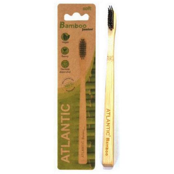 Atlantic Bamboo Junior miękka szczoteczka do zębów z bambusa dla dzieci 1 szt